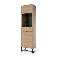 VITRINENSCHRANK BEIGE - Beige, Holzwerkstoff (53/197/39cm) - FURNLUX