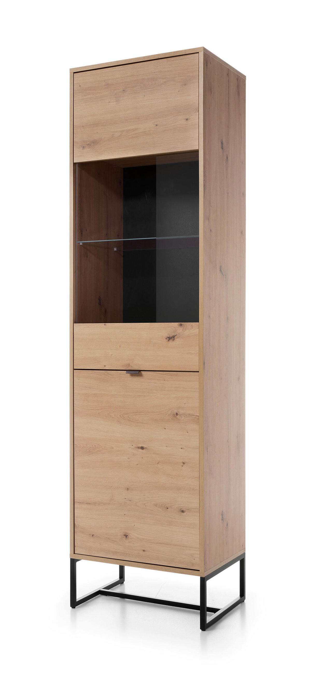 VITRINENSCHRANK BEIGE - Beige, Holzwerkstoff (53/197/39cm) - FURNLUX