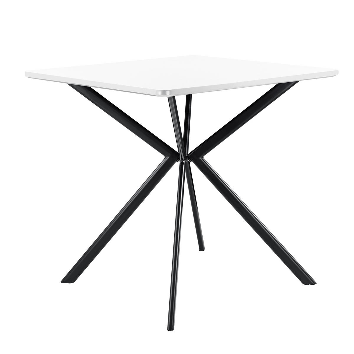 ESSTISCH Ankara - Weiß, Holzwerkstoff/Metall (78/78/75cm) - [en.casa]