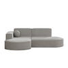 GARTENECKSOFA L-Form Designer Modena Studio Patio Hellgrau Links - Hellgrau, Holz/Textil (165/78/236cm) - Kaiser Möbel
