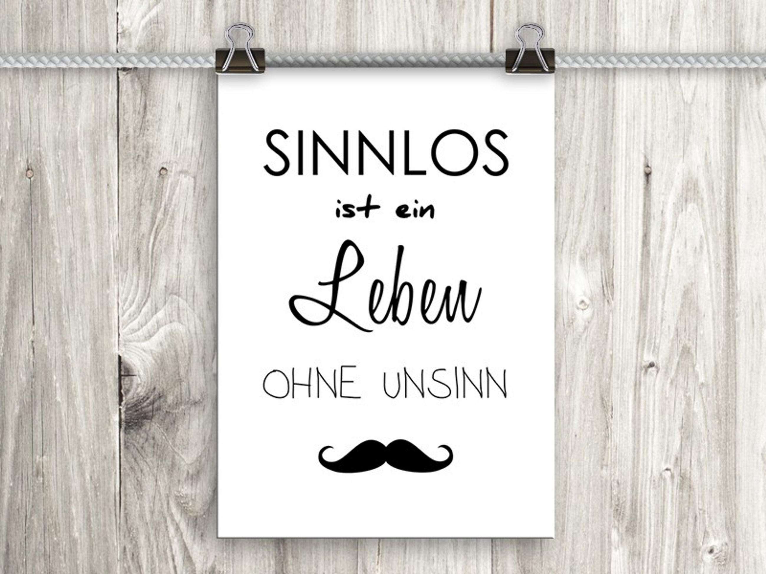 POSTER DIN A4 21x29,7 cm witziger Spruch schwarz weiß - Weiß, Papier (21/29.7/2cm) - artissimo