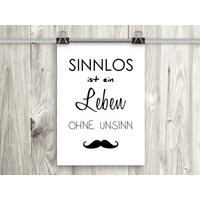 POSTER DIN A4 21x29,7 cm witziger Spruch schwarz weiß - Weiß, Papier (21/29.7/2cm) - artissimo