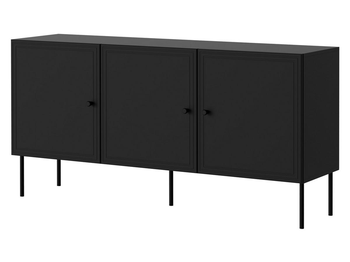 SIDEBOARD Palazzo Bis 150 3D - Schwarz, Holzwerkstoff/Kunststoff (151/75/40cm) - MIRJAN24