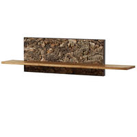 WANDREGAL Wildeiche 132x27x35 natur geölt STARNBERG #21 - Braun, Holz (132/35/27cm) - Massivmoebel24