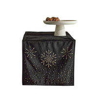 TISCHLÄUFER Bestickter NEVE, 35x180 cm, Schwarz, Weihnachten Deko Tischdecke, Christmas - Schwarz, Textil (180/35/1cm) - home&you
