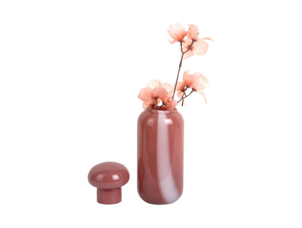 VASE Dulce Raya 10/10/25 cm - Pink, Glas (25cm) - Present Time