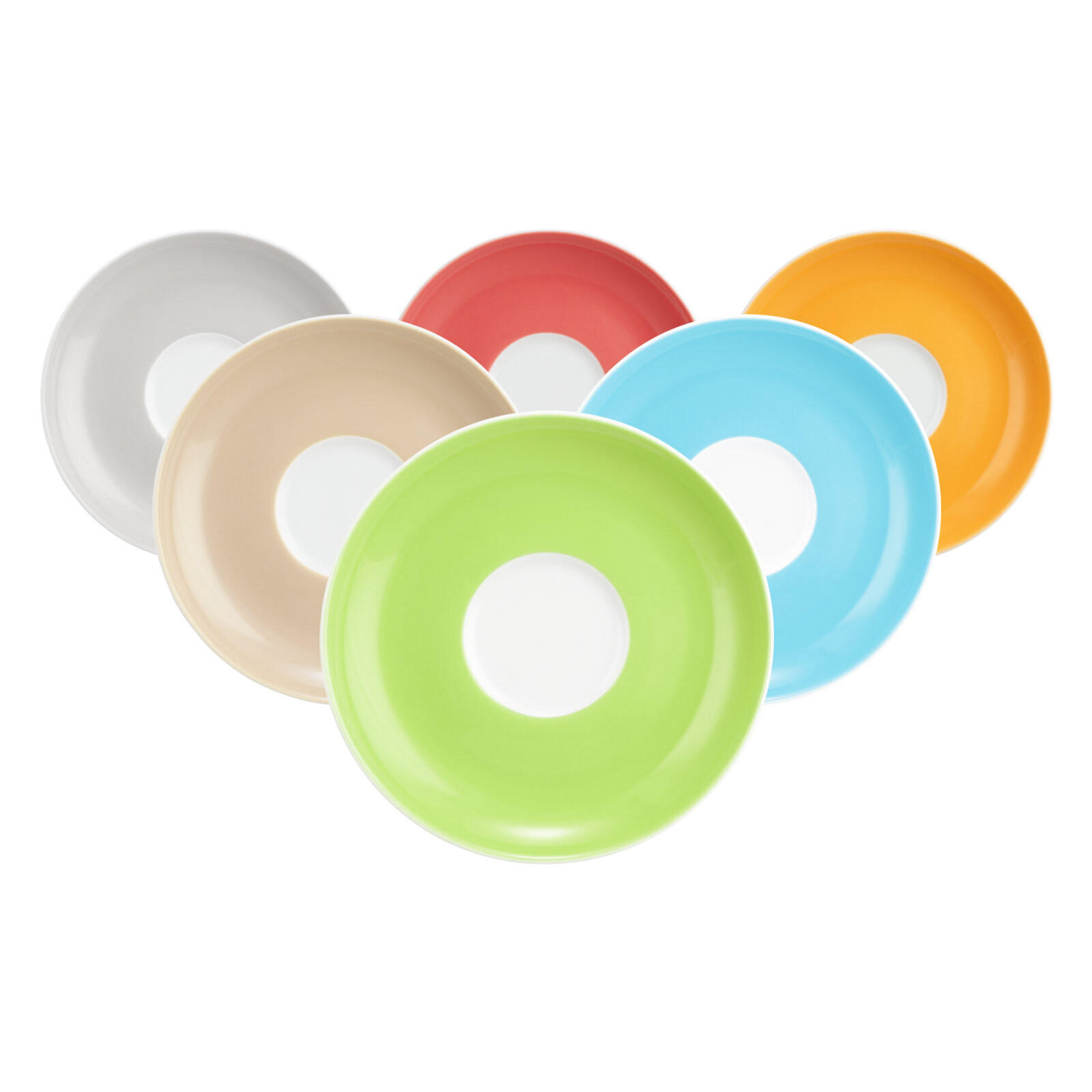 TEEUNTERTASSEN Liberty Pure Colors Mixed ø 13 cm 6er Set - Multicolor, Keramik (13cm) - Seltmann Weiden
