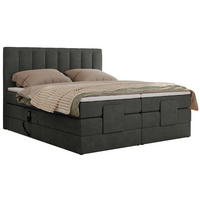 BOXBETT COMFORTO 160/200 - Dunkelgrau Struktur - H3 - Dunkelgrau, Holz/Textil (160/200cm) - MKS