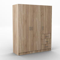 DREHTÜRENSCHRANK PINELLO 114/177/50 cm 3-türig Sonoma Eiche - Sonoma Eiche, Holzwerkstoff (114/177/50cm) - MASSENO