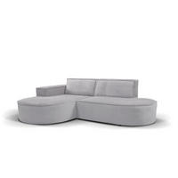 ECKSOFA L-förmiges Modena Soft Hellgrau Links - Hellgrau, Holz (165/236cm) - Kaiser Möbel