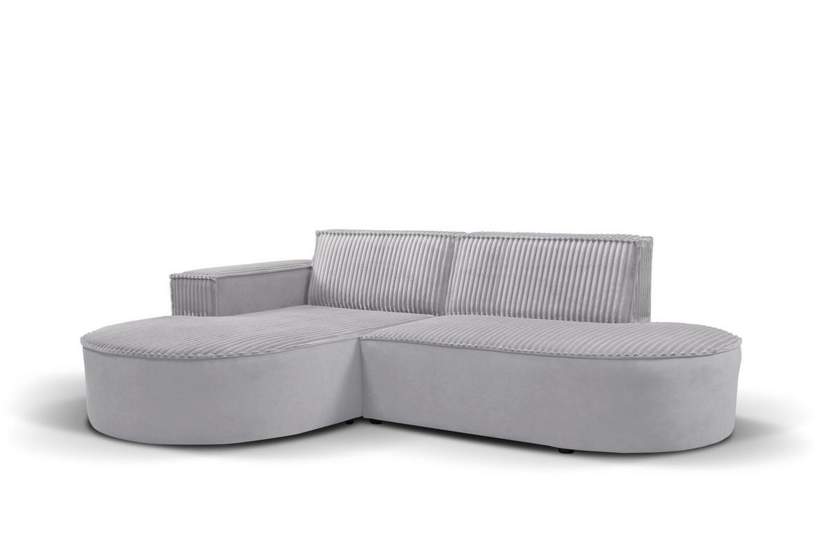 ECKSOFA L-förmiges Modena Soft Hellgrau Links - Hellgrau, Holz (165/236cm) - Kaiser Möbel