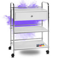 ROLLWAGEN KLIA Schublade & Ablagen Weiß - Weiß, Metall (59/82/36cm) - DELUKE