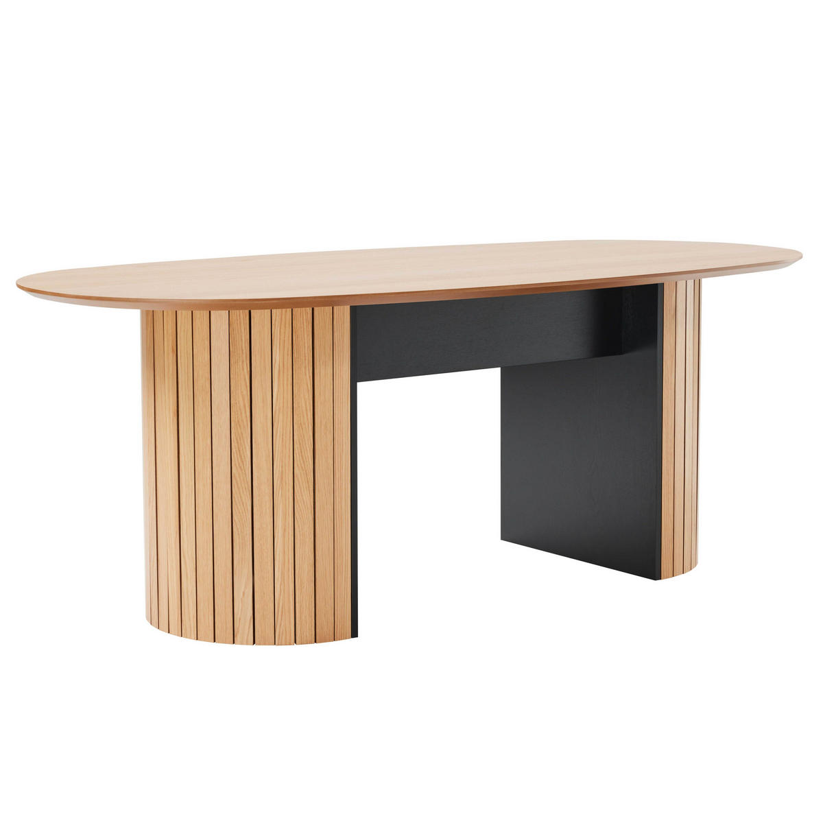 ESSTISCH 10-Sitzer, Braun - Braun, Holz (200/100/75cm) - Oviala