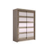 KLEIDERSCHRANK Miami IV - Silberfarben/Trüffeleichefarben, Holzwerkstoff/Kunststoff (120/200/58cm) - MIRJAN24