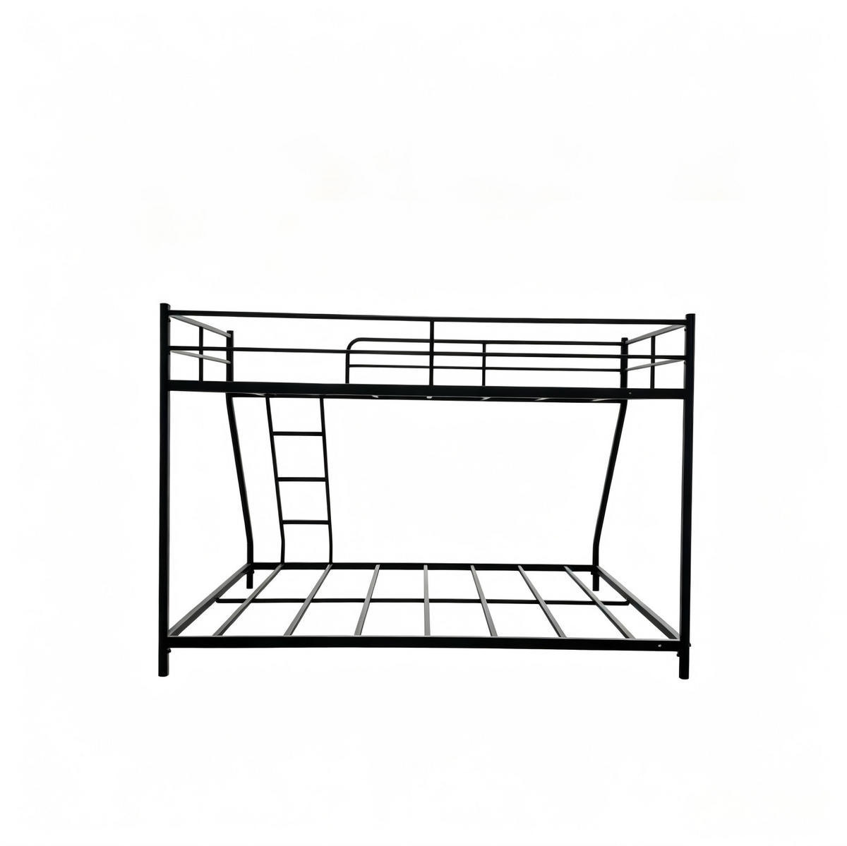 ETAGENBETT 140x200 cm in Schwarz mit Metallrahmen und 2 Schlafplätzen - Schwarz, Metall (140/200cm) - IVMEU