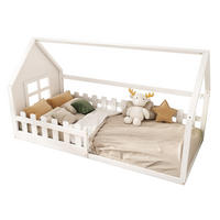 HAUSBETT 90/200 cm Weiß aus Kiefer und MDF – kindgerechtes Design - Weiß, Holz (90/200cm) - Flora Grace