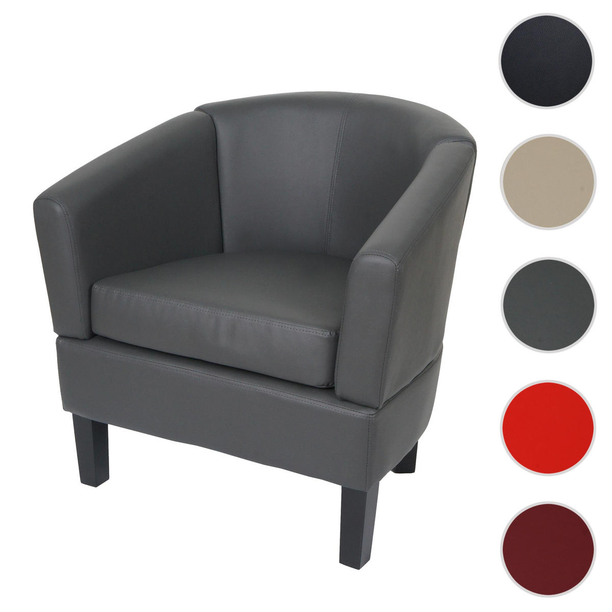 LOUNGE-SESSEL Grau - Grau, Textil (72/72/60cm) - MCW