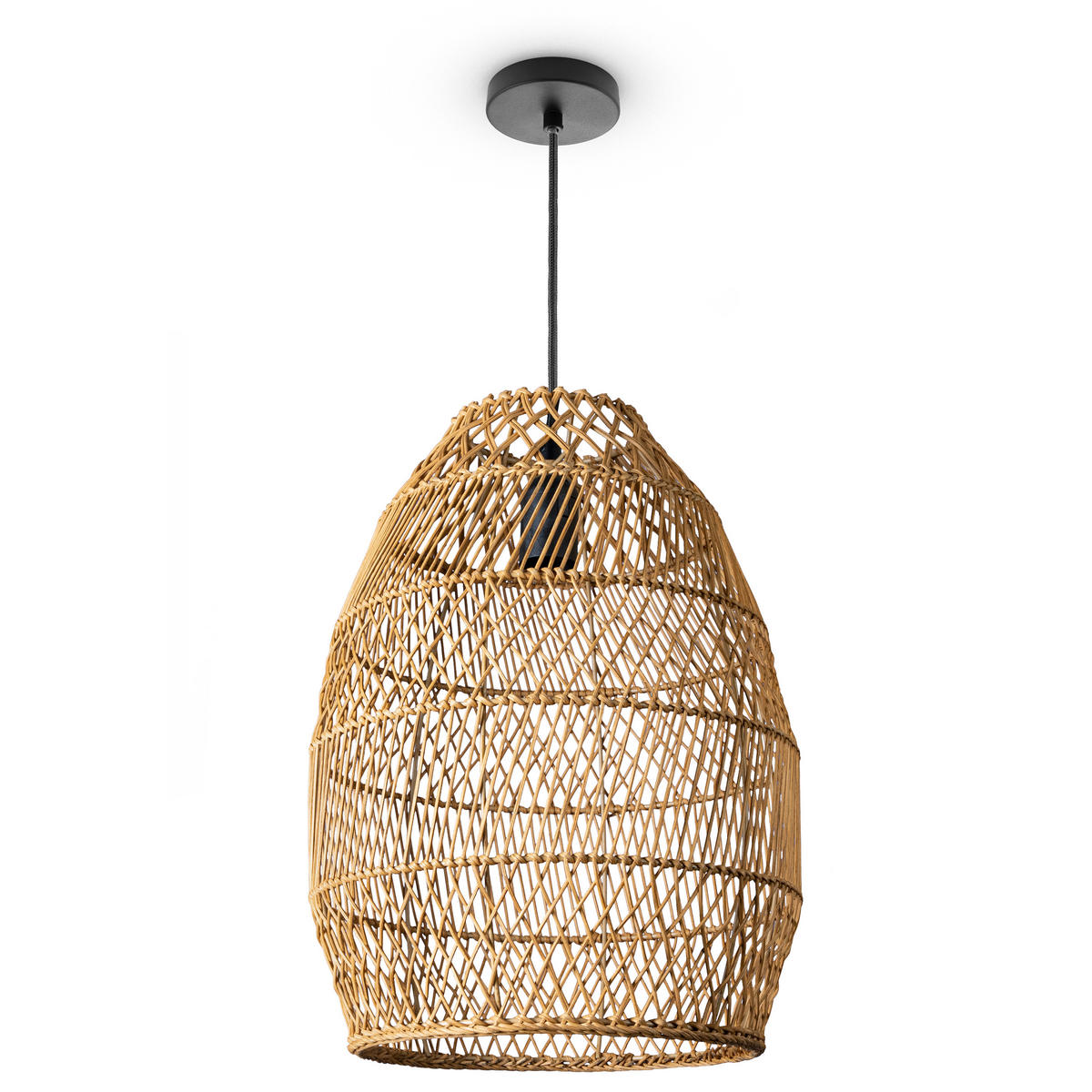 PENDELLEUCHTE Vihmo S - Beige/Schwarz, Metall (30/30/40cm) - Paco Home