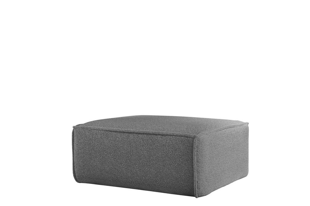 POLSTERHOCKER Celes Premium Ascot Bukla - Grau, Holzwerkstoff/Textil (85/40/85cm) - Fun Möbel