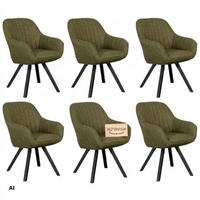 ESSZIMMERSTÜHLE Matera 6er-Set FSC®100% - Graubraun/Schwarz, Naturmaterialien/Textil (59/89/61cm) - Mr. Deko