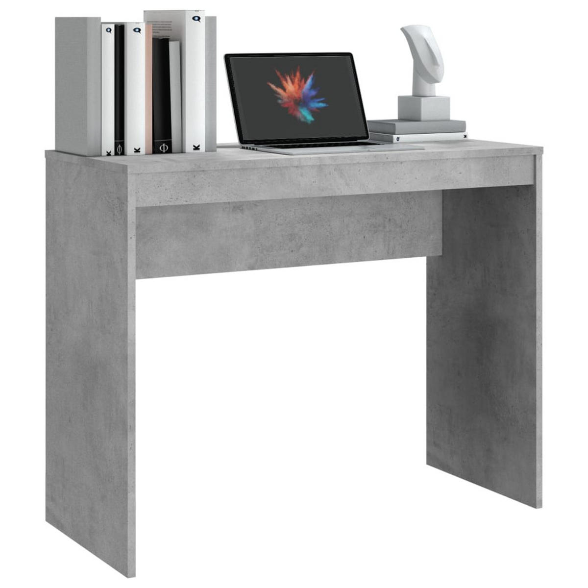 SCHREIBTISCH Modern 90/40/72 cm aus Holzwerkstoff Betongrau - Hellgrau/Grau, Holz (40/90/72cm) - vidaXL
