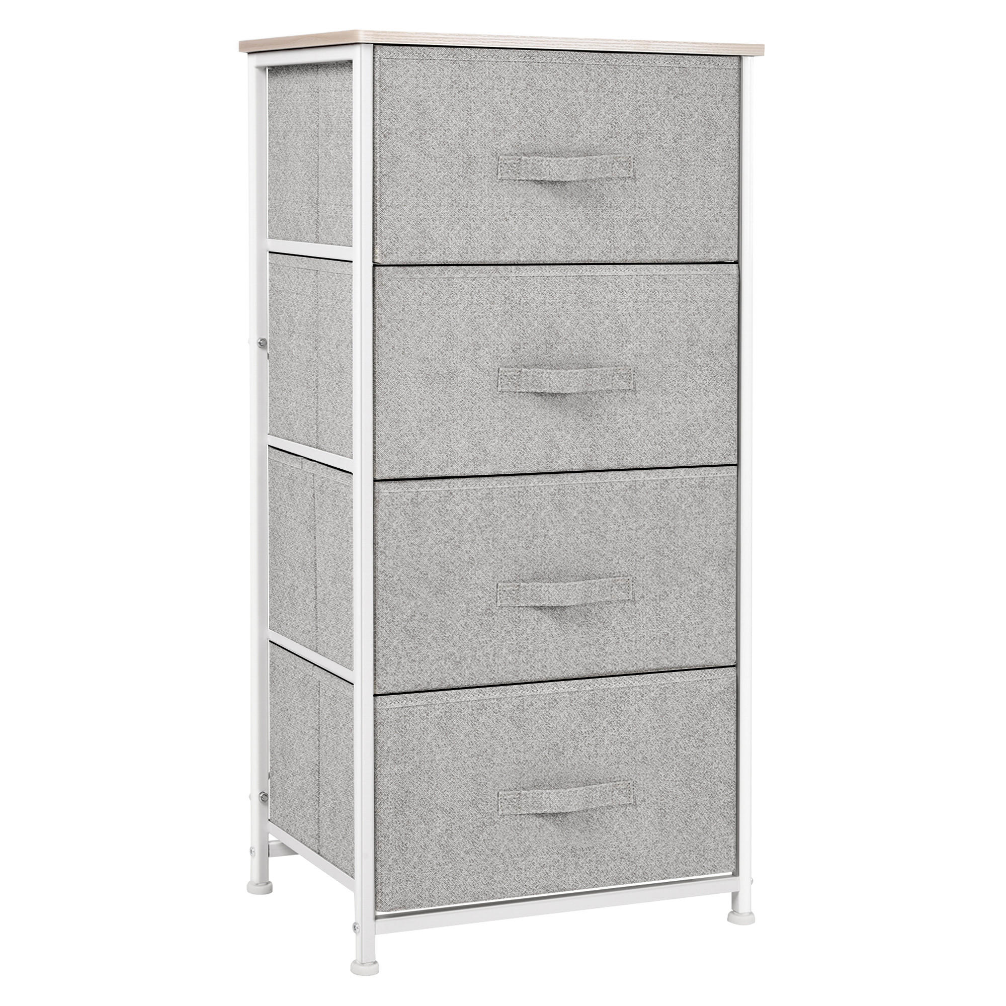 KOMMODE DE-12338 4 Schubladen 45/30/92 cm - Grau, Metall (45/92/30cm) - ComfortXL