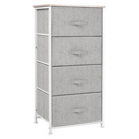 KOMMODE DE-12338 4 Schubladen 45/30/92 cm - Grau, Metall (45/92/30cm) - ComfortXL