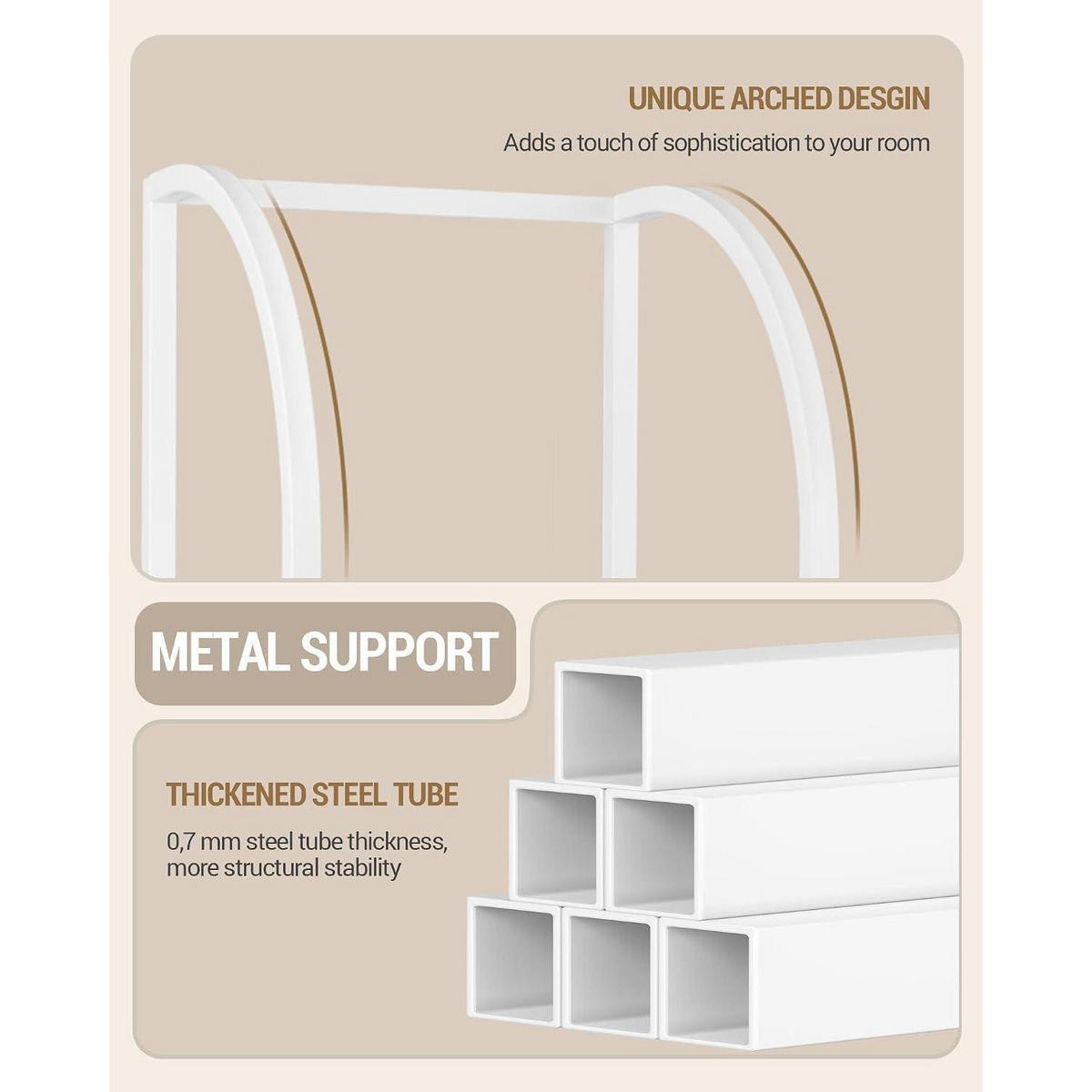 BÜCHERREGAL 7 Ebenen Weiß 30 x 33,6 x 208,5 cm - Weiß, Metall (33.6/209/30cm)