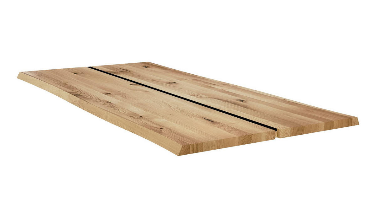 BAUMKANTENTISCH Dannie 8 160x77x90 Massivholztisch Wildeiche geölt - Wildeiche, Holz (160/77/90cm) - 58aufmkessel