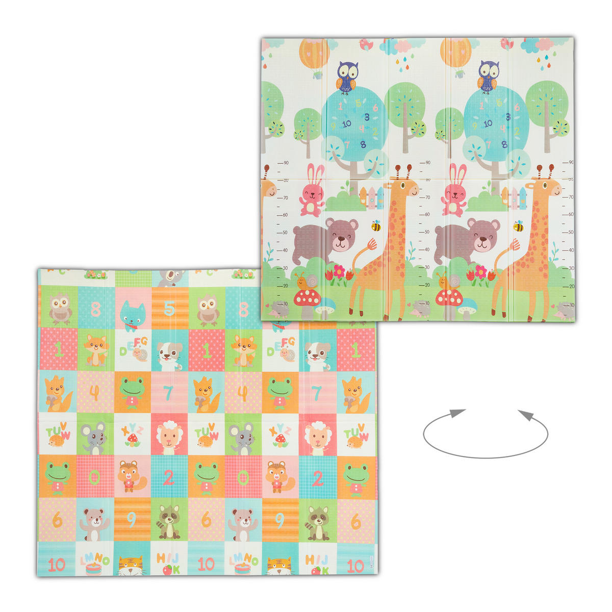 SPIELMATTE - Multicolor, Kunststoff/Textil (195/175cm) - Relaxdays