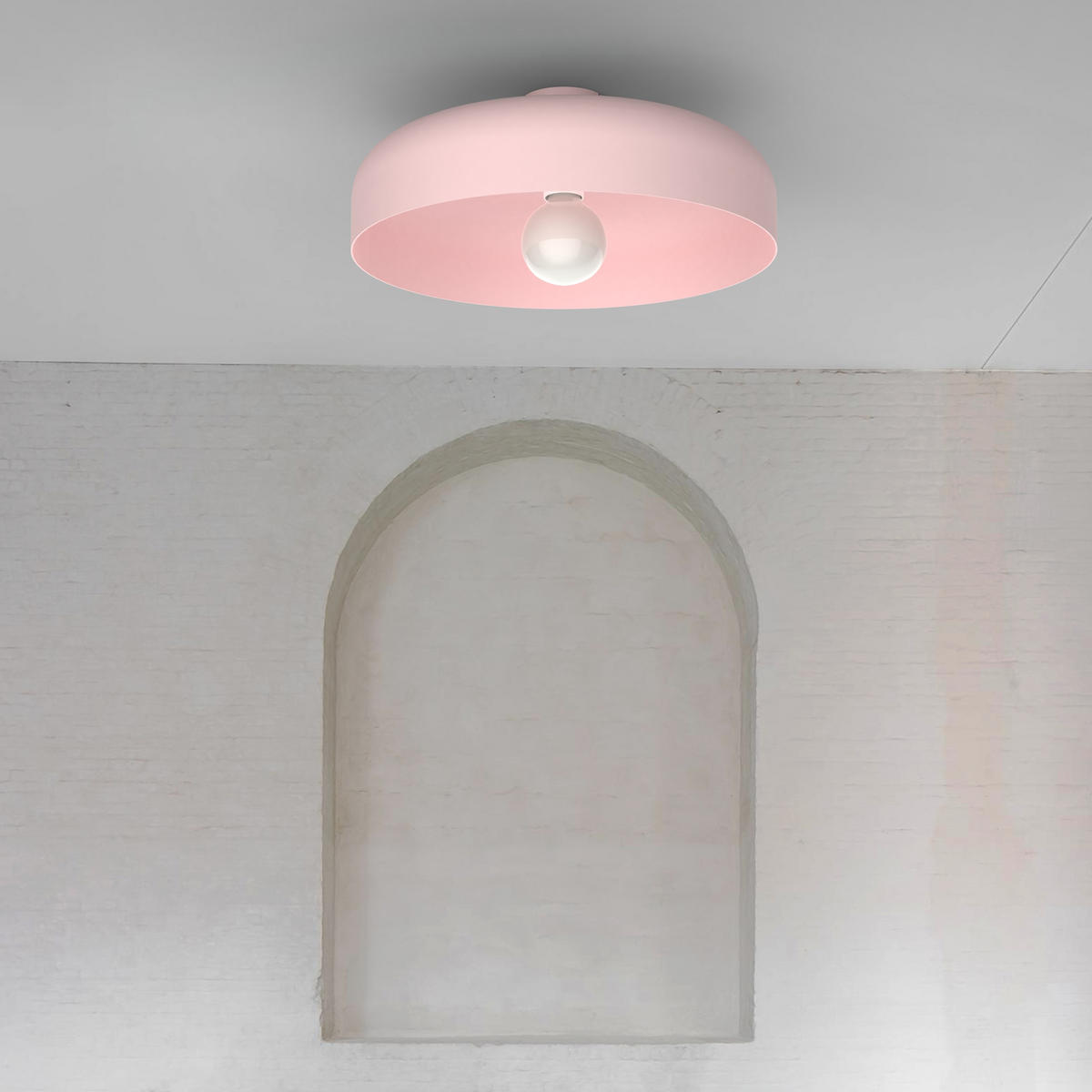 DECKENLEUCHTE Tuzzi - Pink, Metall (40/40/12cm) - Lumicom