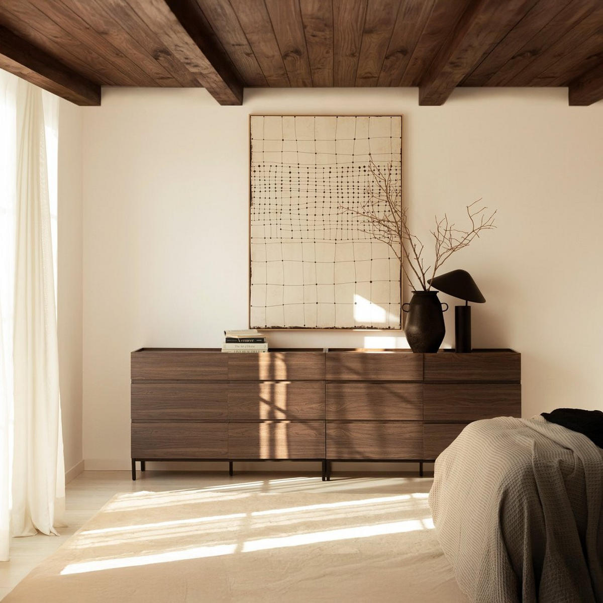 SCHUBLADENKOMMODE DOPPELTE Peyton Walnuss 120 cm x 80 cm - Walnussfarben, Holzwerkstoff (120/80/40cm) - Klast Home