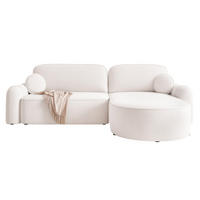ECKSOFA SIGMA mit Schlaffunktion und Bettkasten, Stoff Weiß - Weiß, Textil (280/178cm) - Idohome