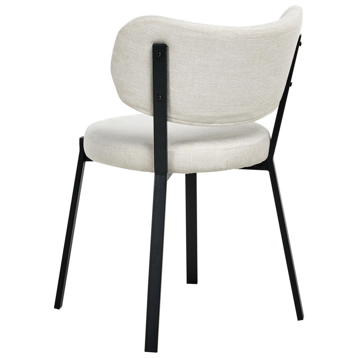 ESSZIMMERSTUHL 2er-Set Stoff Hellbeige Bronte - Beige, Textil (49/76/46cm) - Beliani