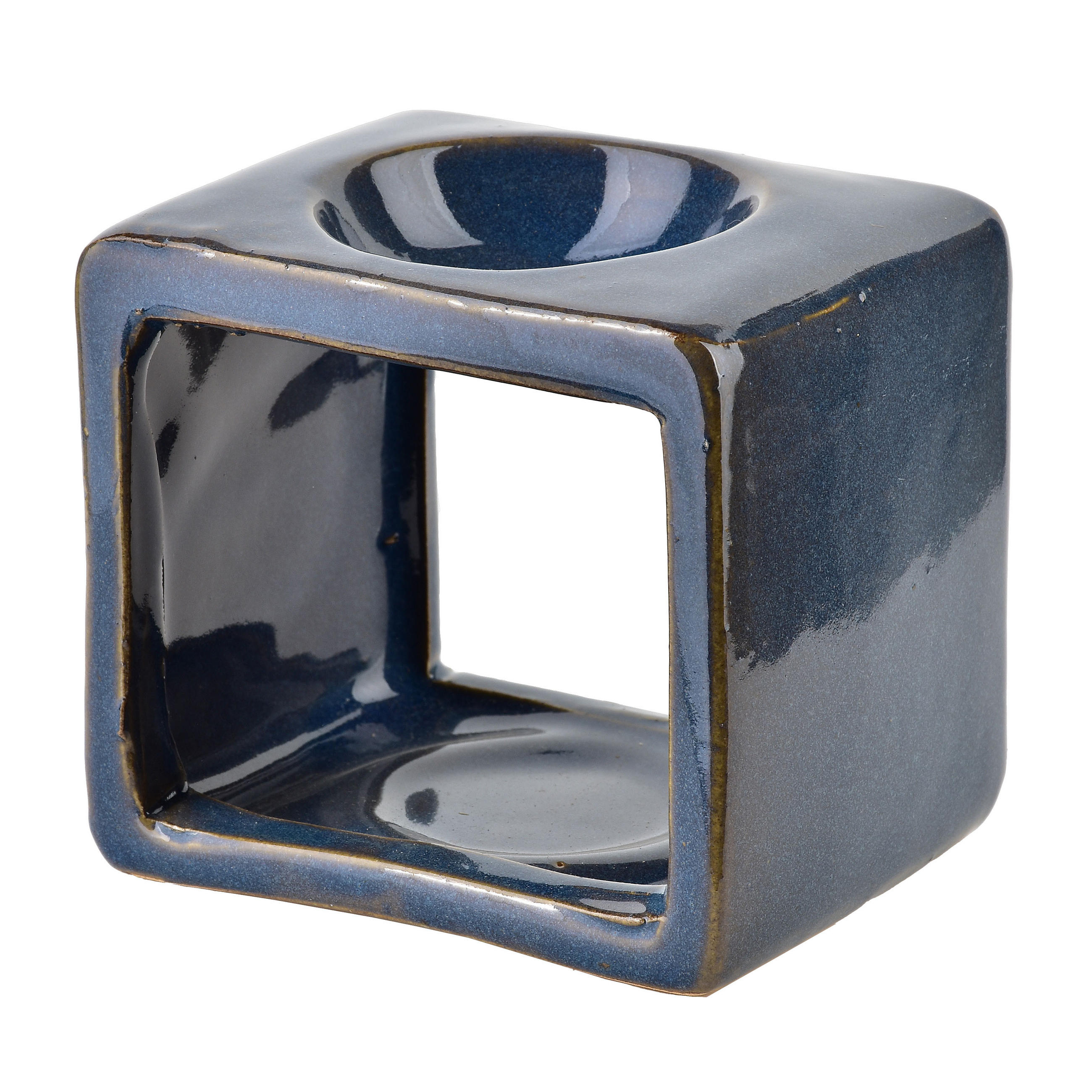 DUFTLAMPE Basic Blau 9.5/7.5/8.5 cm Keramik - Dunkelblau, Keramik (8.5cm) - Mondex