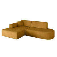 ECKSOFA Ottomane Links IREA-L1-v4 - 233x165x72,5 cm Senfgelb - Currygelb/Gelb, Holzwerkstoff/Textil (233/165cm) - ALTDECOR