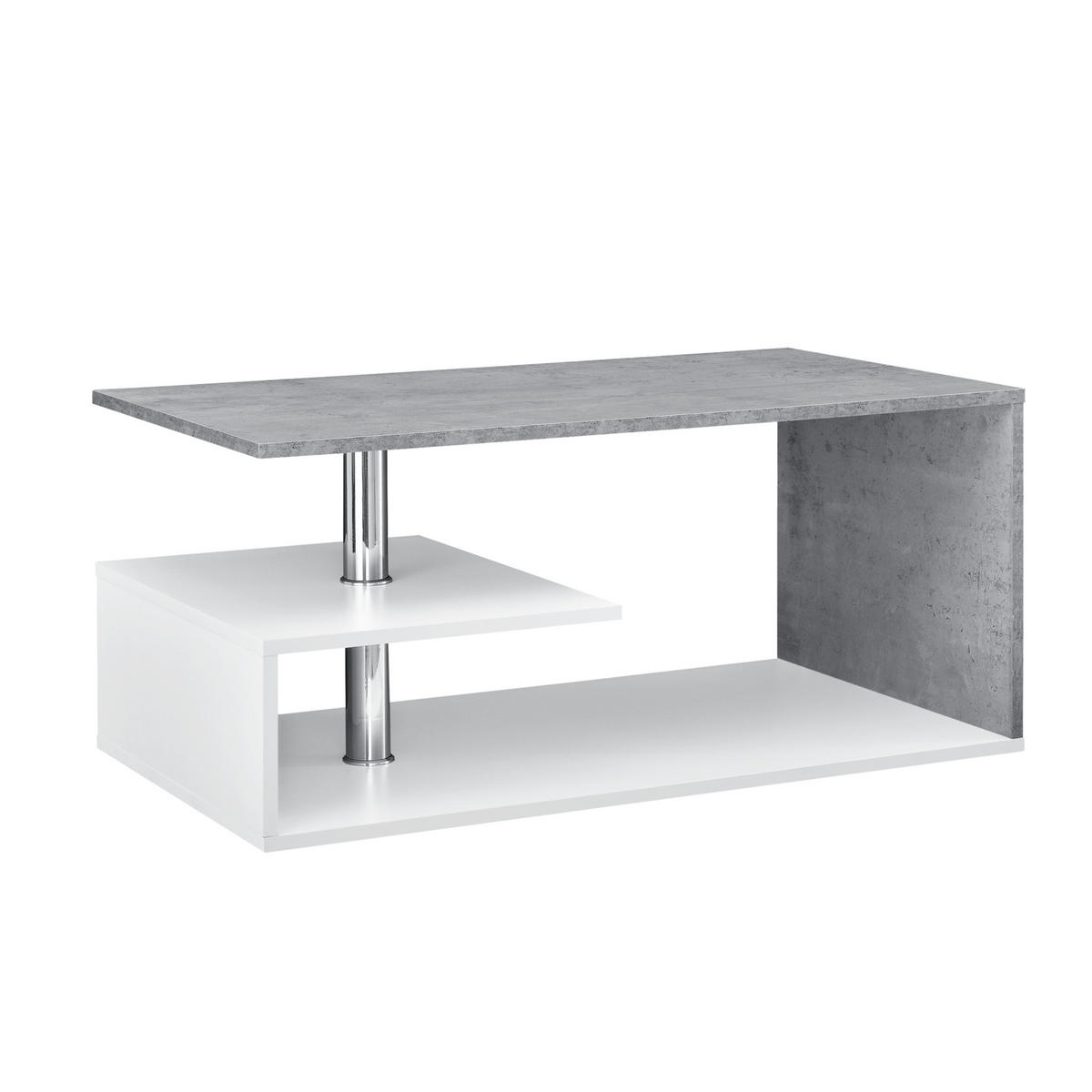 COUCHTISCH Haarlem 50/90/41 - Hellgrau/Weiß, Holzwerkstoff (90/50/41cm) - [en.casa]