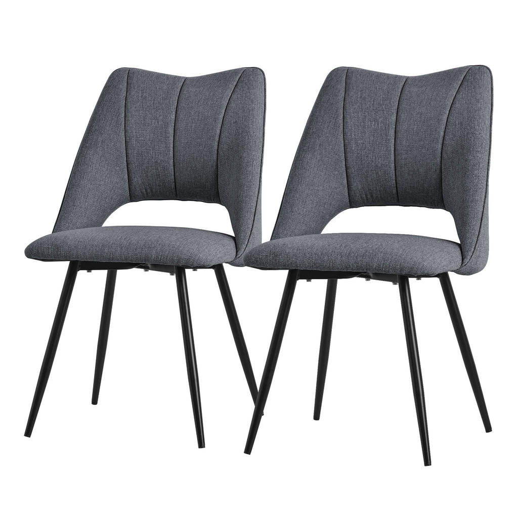 ML-DESIGN JÍDELNÍŽIDLA, SADA 2 KS, šedý látkový potah