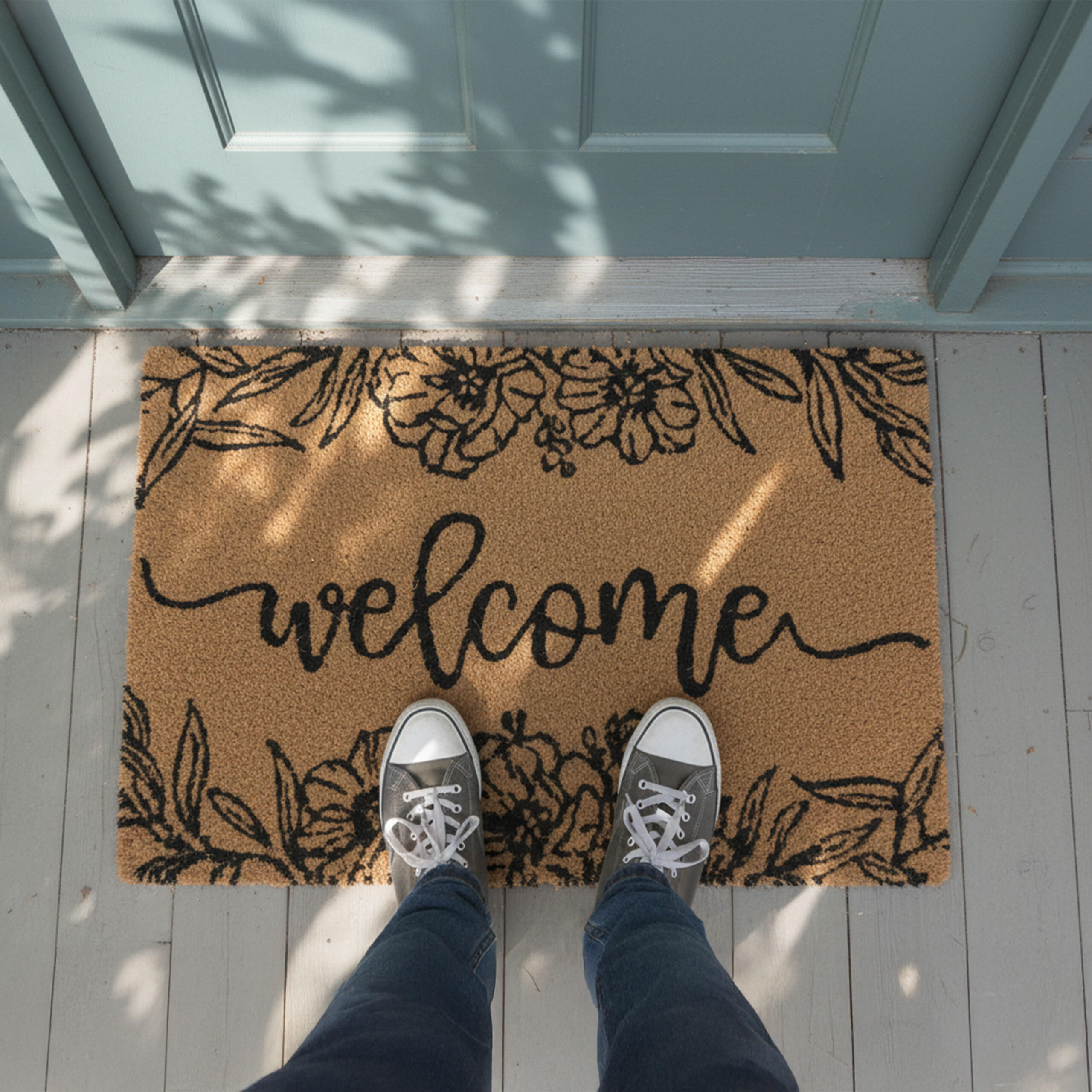 FUSSMATTE - Multicolor, Kunststoff/Textil (60/40cm) - Relaxdays