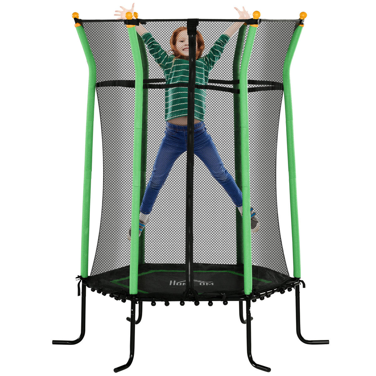 KINDERTRAMPOLIN - Grün, Kunststoff/Metall (163.5/163.5cm) - HOMCOM