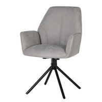 DREHBARER ARMLEHNENSTUHL - Grau, Textil/Metall (59/88/63cm) - home24