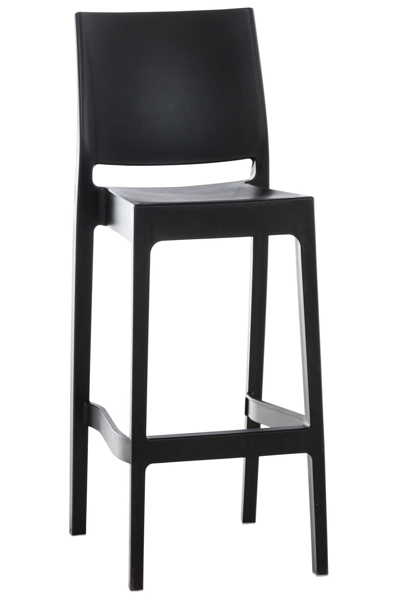 furnicato Barhocker Schwarz 45x105x51 cm