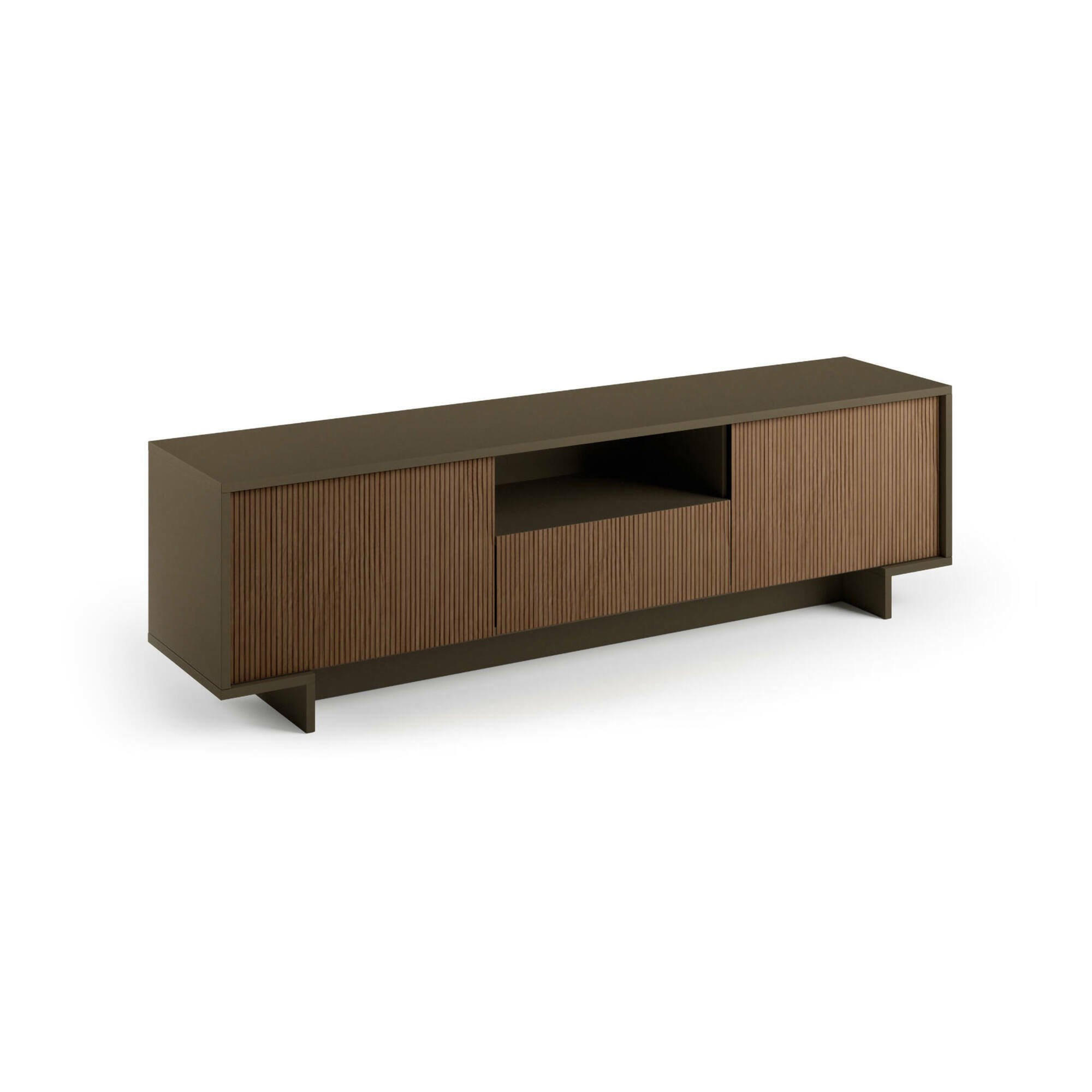 FERNSEHSCHRANK Braun, Nussbaum 42/170/48 cm - Braun, Holzwerkstoff (170/48/42cm) - DMORA