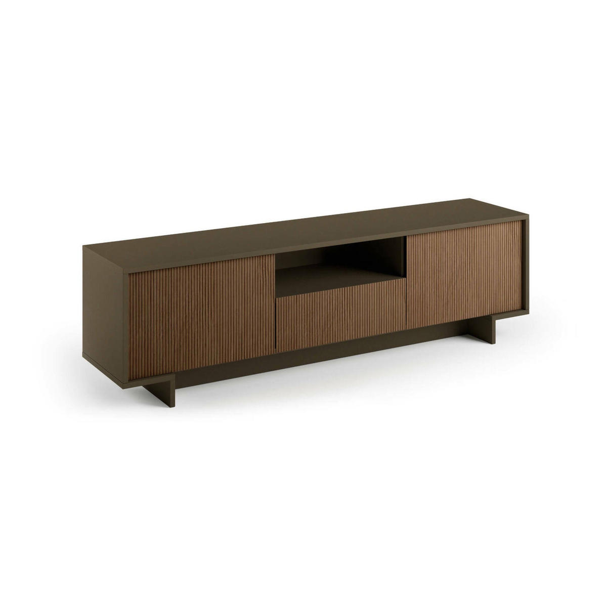 FERNSEHSCHRANK Braun, Nussbaum 42/170/48 cm - Braun, Holzwerkstoff (170/48/42cm) - DMORA