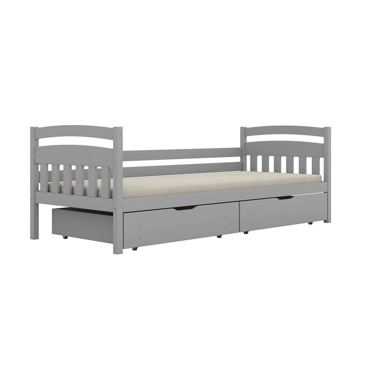 BETT 90/200 Tosia Grau - Grau, Holz (90/200cm) - Petits-meubles