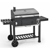HOLZKOHLEGRILL und Smoker HERO XXL - Schwarz, Metall (142/111/46cm) - TAINO