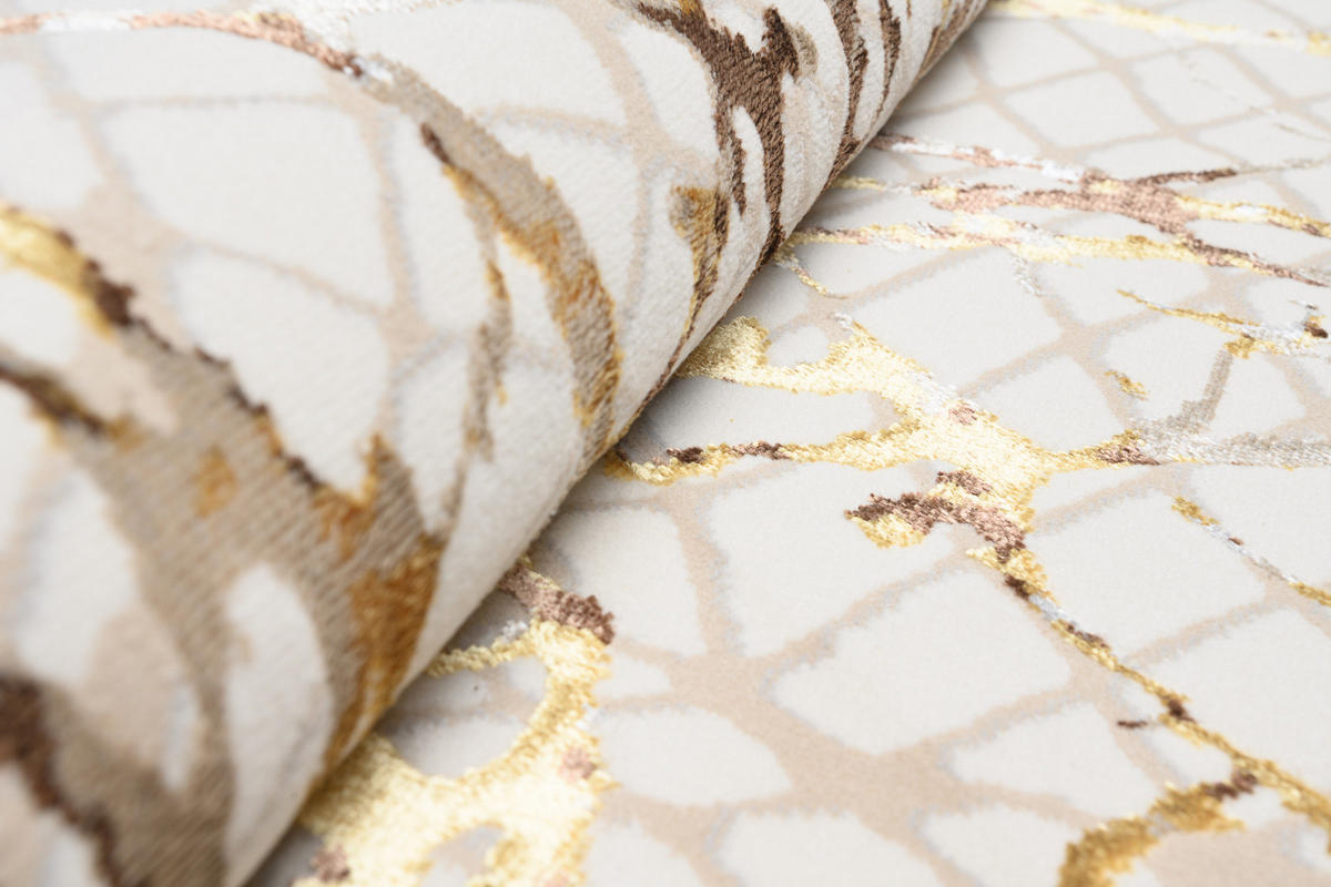 TEPPICH GOLDEN Creme 160/230 cm - Creme, Kunststoff (160/230cm) - Tapiso