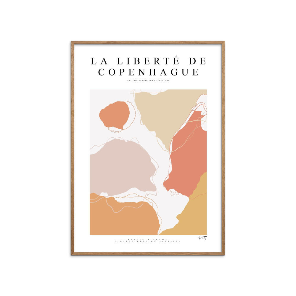 POSTER mit Rahmen Poster & Frame - Collection - La Liberté De Copenhague - 2019 001 - Eichefarben/Multicolor, Holz/Papier (70/100cm) - Poster&Frame