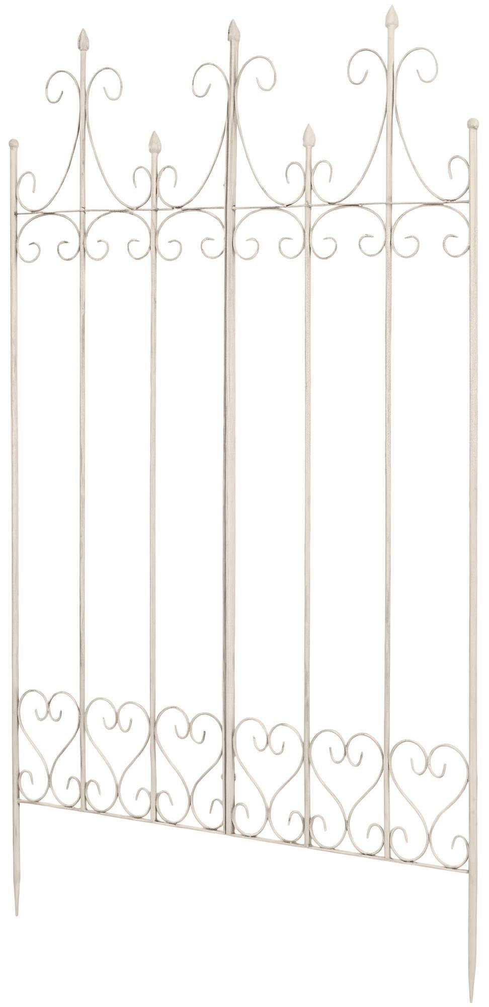 RANKGITTER Kalle 100x2x150cm Metall Antik-Creme Rankhilfe - Creme, Metall (100/150/2cm) - DELUKE