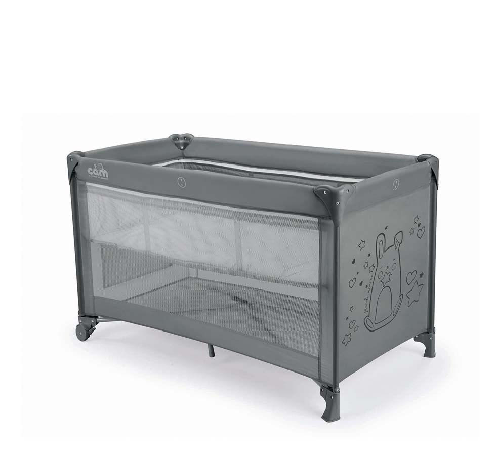 KINDER-REISEBETT Pisolino für 0-36 Monate - Grau, Kunststoff/Textil (223/218cm) - Cam il Mondo del Bambino S.p.A.